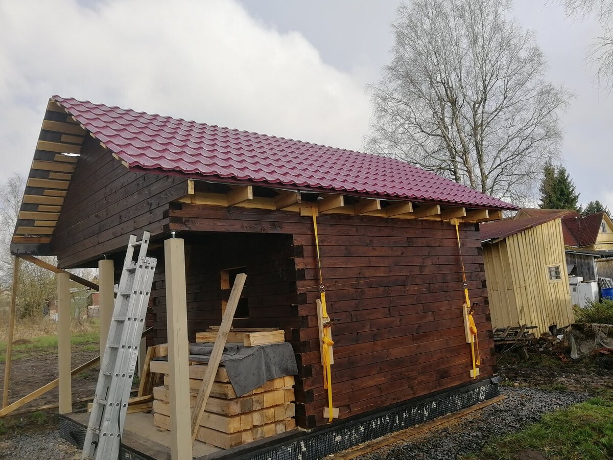 Cтроительство крыши сарая