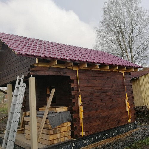 Cтроительство крыши сарая