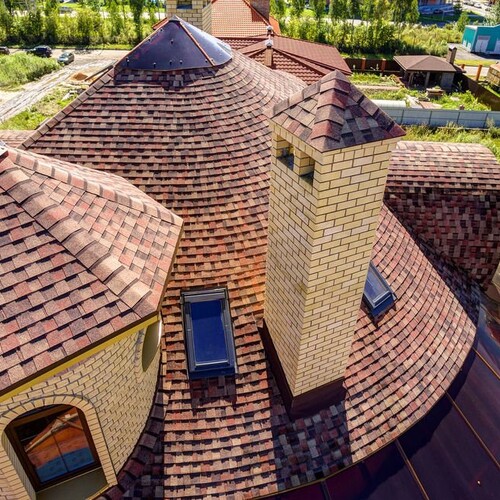Комбинированная кровля из мягкой черепицы