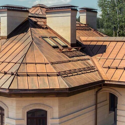 Медная комбинированная крыша
