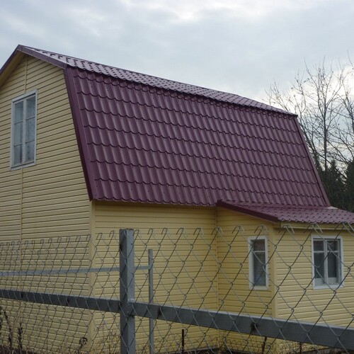Ломаная кровля из профнастила