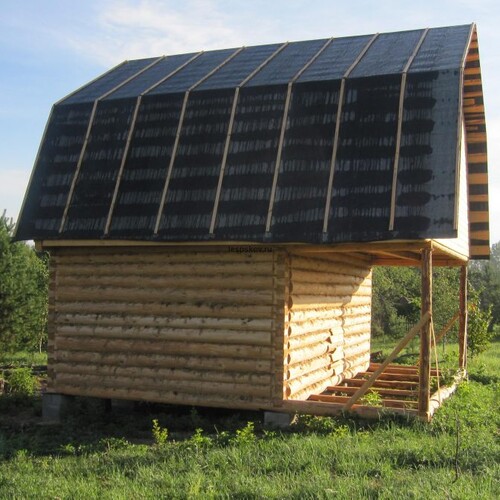 Ломаная крыша из рубероида