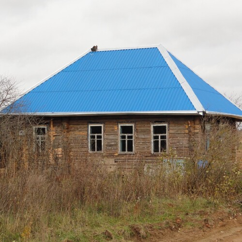 Четырехскатнтая кровля из шифера