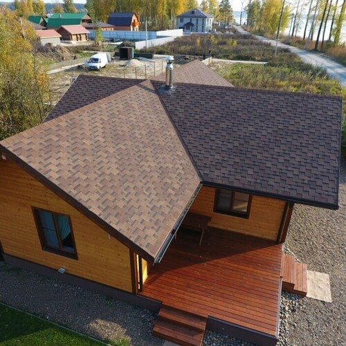 Кровля частного дома из мягкой кровли